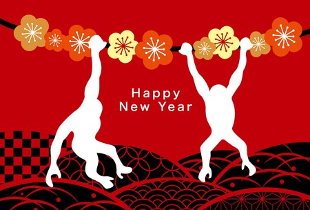 Japan's New Year's card 2016のイラスト素材