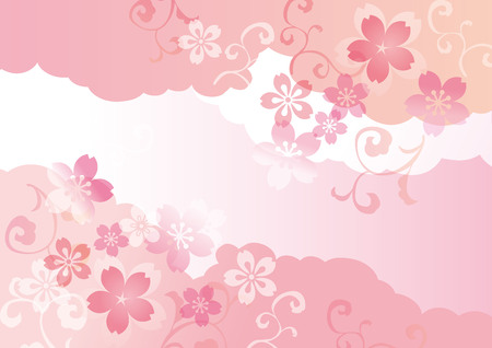 Beautiful cherry blossoms of Japanのイラスト素材