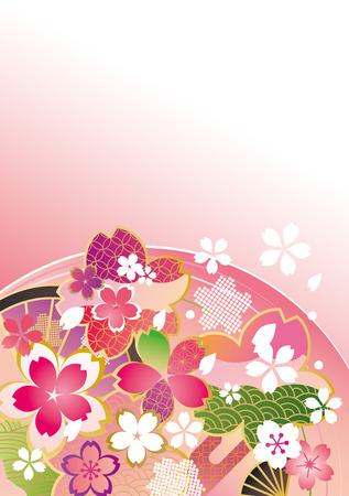 Beautiful cherry blossoms of Japanのイラスト素材
