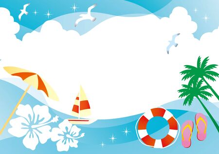 Summer cute posterのイラスト素材