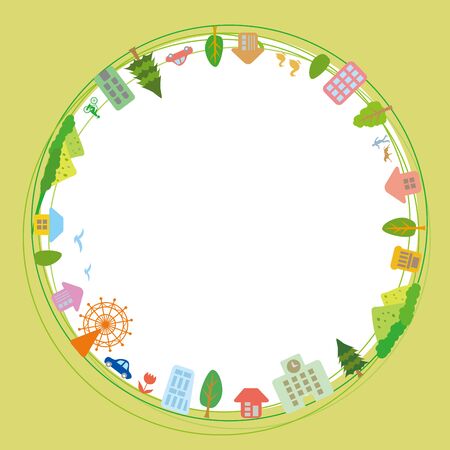 Ecology cityのイラスト素材