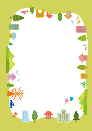 Ecology cityのイラスト素材