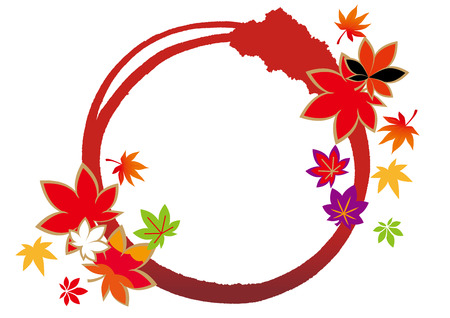 Beautiful autumn colors of the illustrationsのイラスト素材