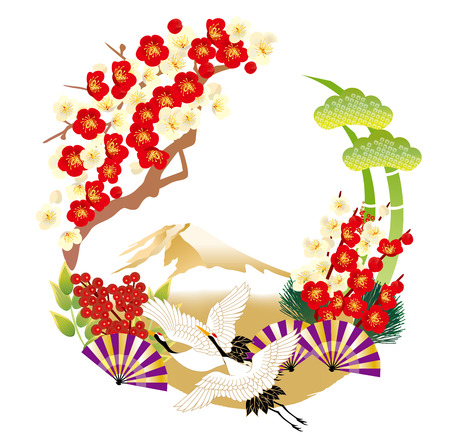 Beautiful golden background of the Japanese styleのイラスト素材
