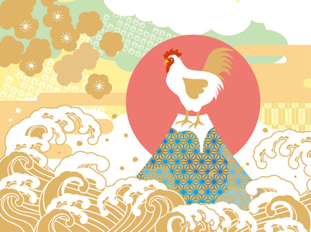 New Year of the image of 2017のイラスト素材