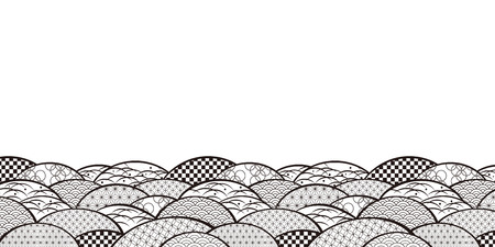 Beautiful Japanese Pattern of the Seaのイラスト素材