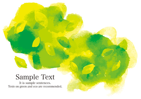 Watercolor illustration of green image.のイラスト素材