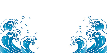 Sea illustration backgroundのイラスト素材