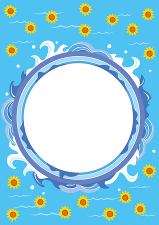 It is an illustration of a refreshing sunflower.のイラスト素材