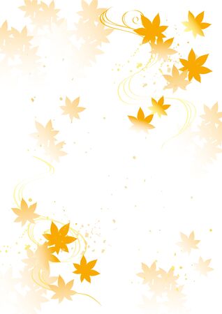 Beautiful autumn leaves in autumnのイラスト素材