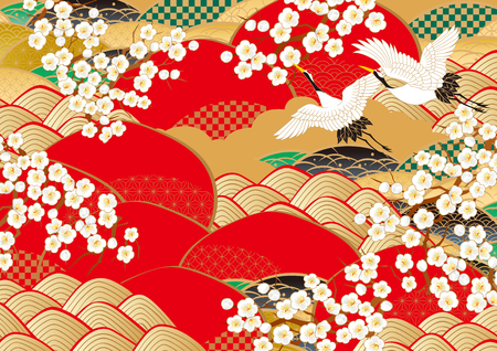 New Year's pattern in Japanのイラスト素材