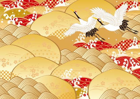 New Year's pattern in Japanのイラスト素材