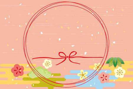 Japanese pattern backgroundのイラスト素材