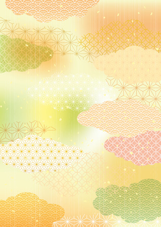 Japanese pattern backgroundのイラスト素材