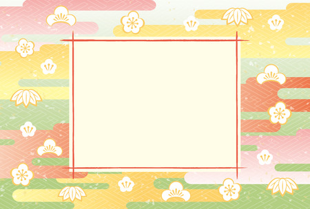 Frame Japanese style patternのイラスト素材