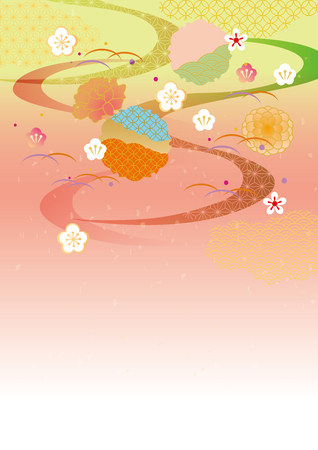 Japanese style pattern Vector illustration.のイラスト素材