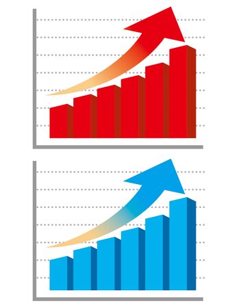Graph that can be used for presentation materials.のイラスト素材