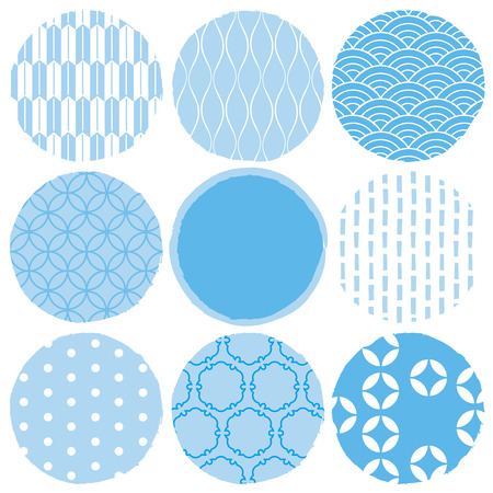 Japanese summer Japanese patternのイラスト素材