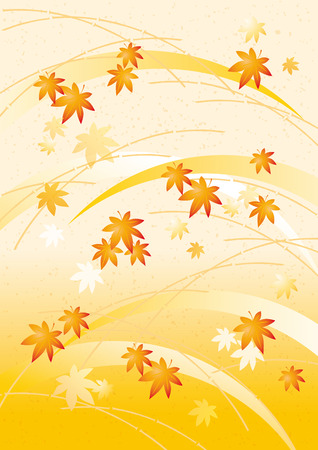 A beautiful autumn leaves illustrationのイラスト素材