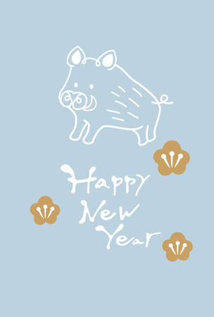 New Year's Card for 2019のイラスト素材