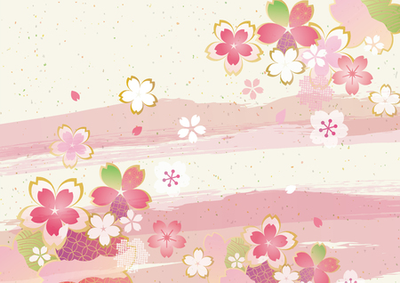 It is a beautiful illustration of sakura.のイラスト素材