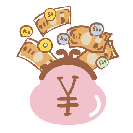 Money goes flyingのイラスト素材