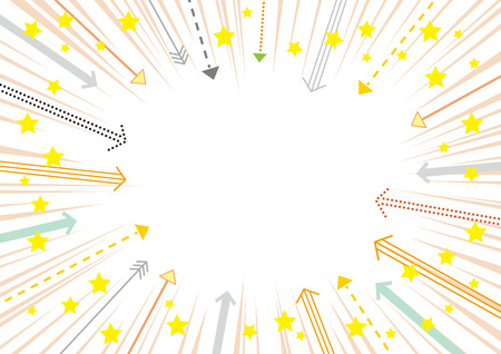 Concentrated line of energetic arrowのイラスト素材