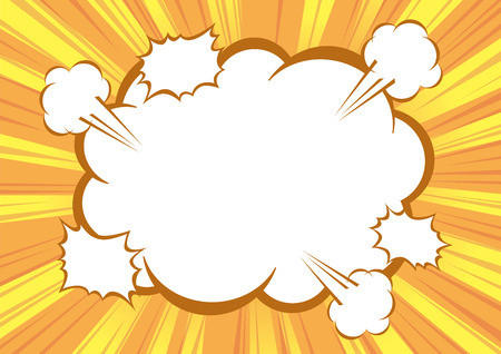 Japanese manga style, pop concentration lineのイラスト素材