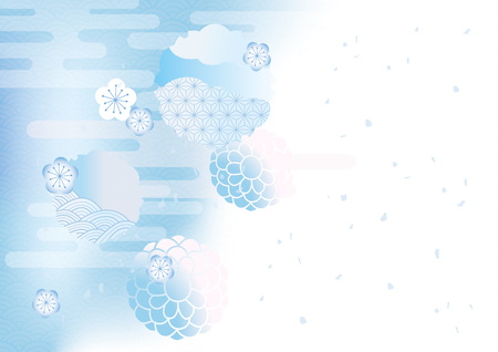 It is a traditional background image of Japanのイラスト素材