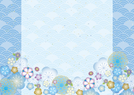 It is a traditional background image of Japanのイラスト素材
