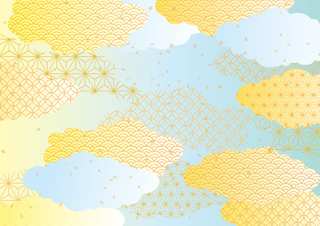 It is a traditional background image of Japanのイラスト素材