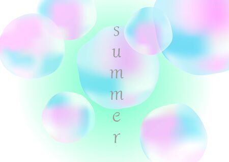 Cute pink and pop water imageのイラスト素材