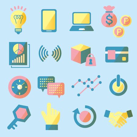 Set of person icons that can be used for business and presentation materialsのイラスト素材