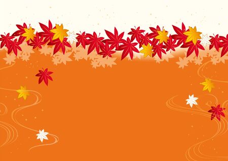 Autumn image autumn leaves background illustrationのイラスト素材