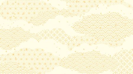 Japanese pattern background material for Japanese plumのイラスト素材