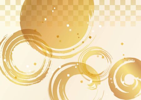 The Beautiful Japanese Pattern of the Gold Circle.のイラスト素材