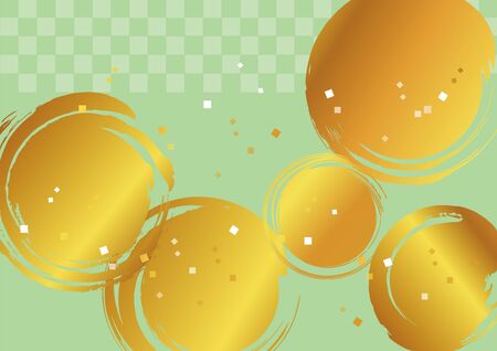 Background Illustration of a Beautiful Japanese Pattern of Gold.のイラスト素材