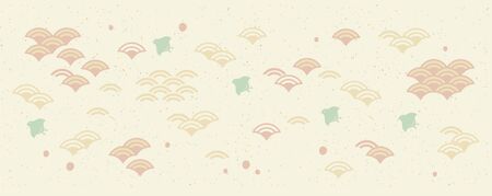 Background Illustration of a Beautiful Japanese Pattern of Gold.のイラスト素材