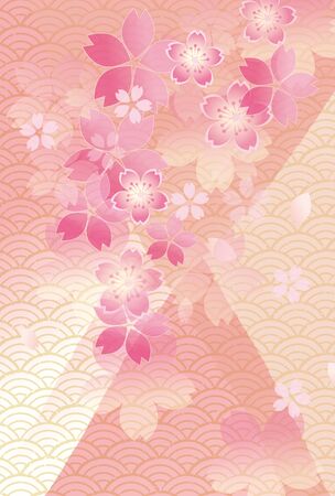 The Background Beautiful Pattern of the Traditional Japanese Plum.のイラスト素材