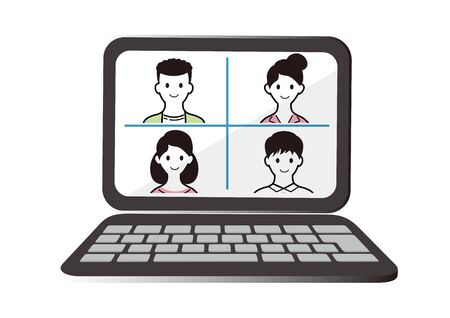 An illustration of a remote computerのイラスト素材