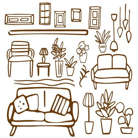 A wallpaper with a stylish interior imageのイラスト素材
