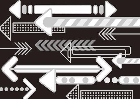 It is an illustration of an arrow that is lively and popのイラスト素材