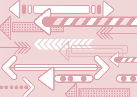 It is an illustration of an arrow that is lively and popのイラスト素材