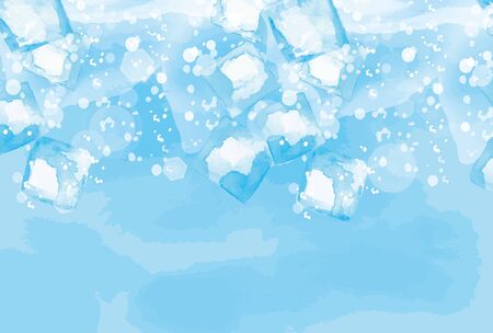 Summer Cool Ice Background Matter That You Are Visiting in the Summer)のイラスト素材