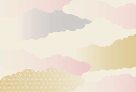 It is a background illustration image of a beautiful Japanese pattern in Japan.のイラスト素材