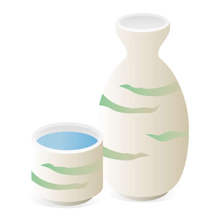 It is an illustration of Japanese alcohol "Sake"のイラスト素材