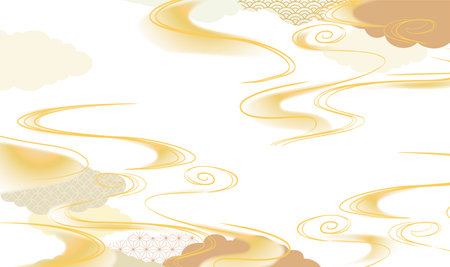 Beautiful Japanese pattern background illustration.のイラスト素材