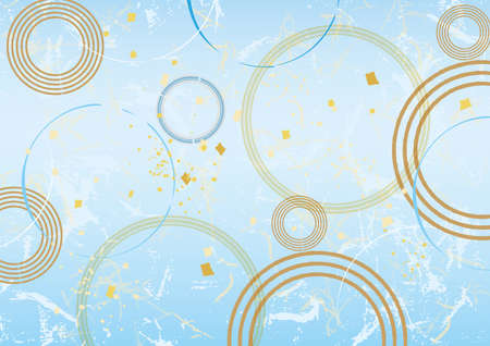 Japanese style pattern light blue background illustration materialのイラスト素材