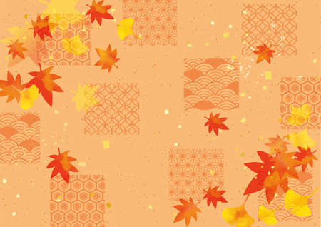 It is a background material of autumn leavesのイラスト素材