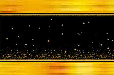 Golden beautiful Japanese pattern background materialのイラスト素材